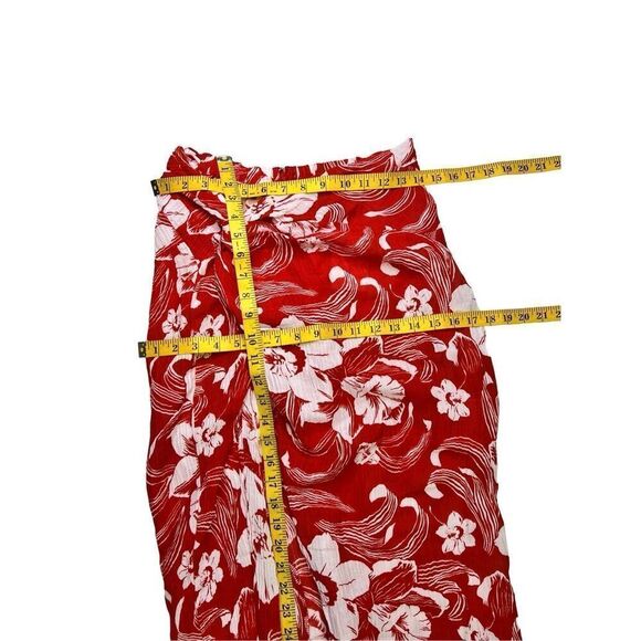 Faithfull the brand lulu size 4 red & white floral women’s zip back maxi skirt - Picture 8 of 13